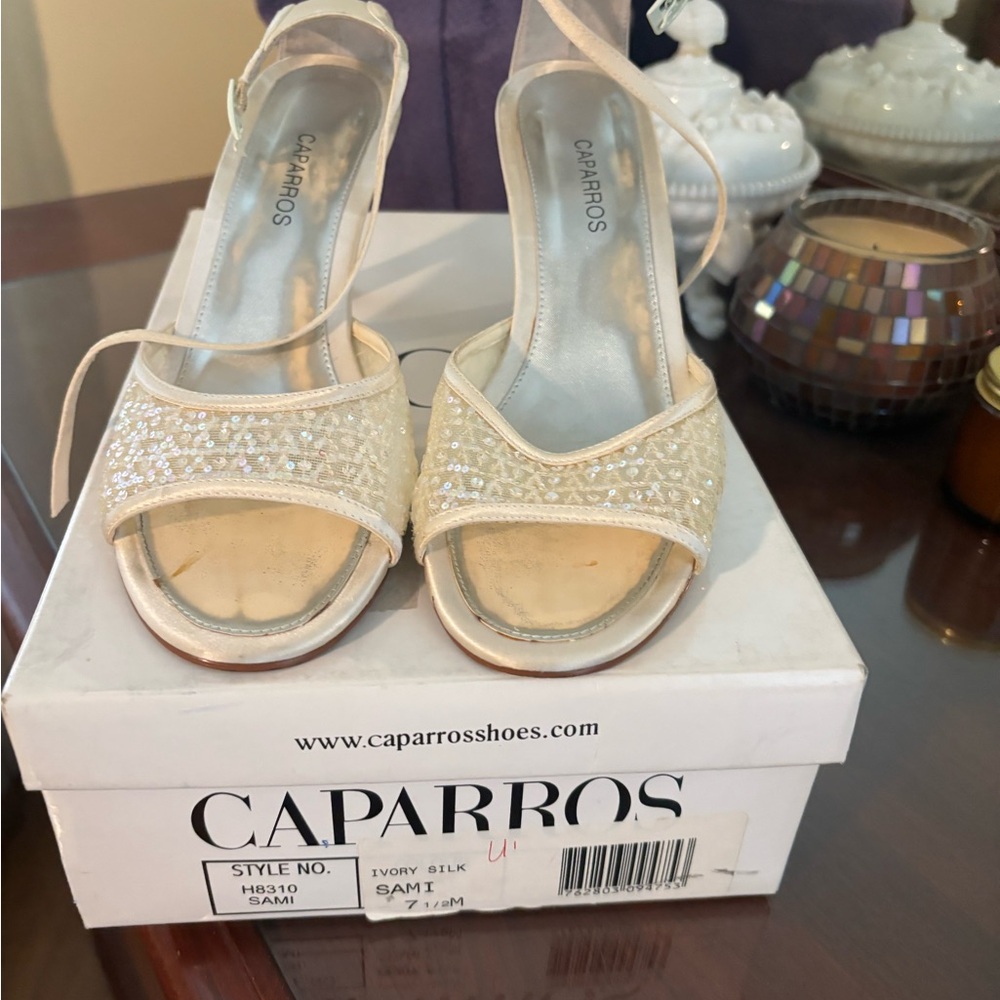 Caparros cream heels.